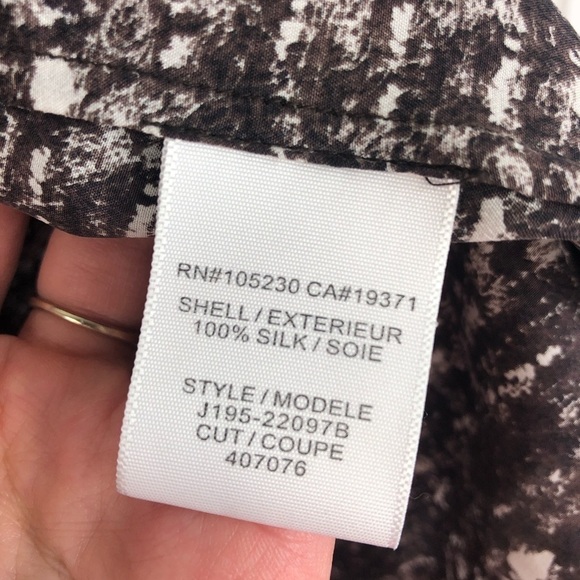 Joie 100% silk brown cream blouse - Picture 4 of 5